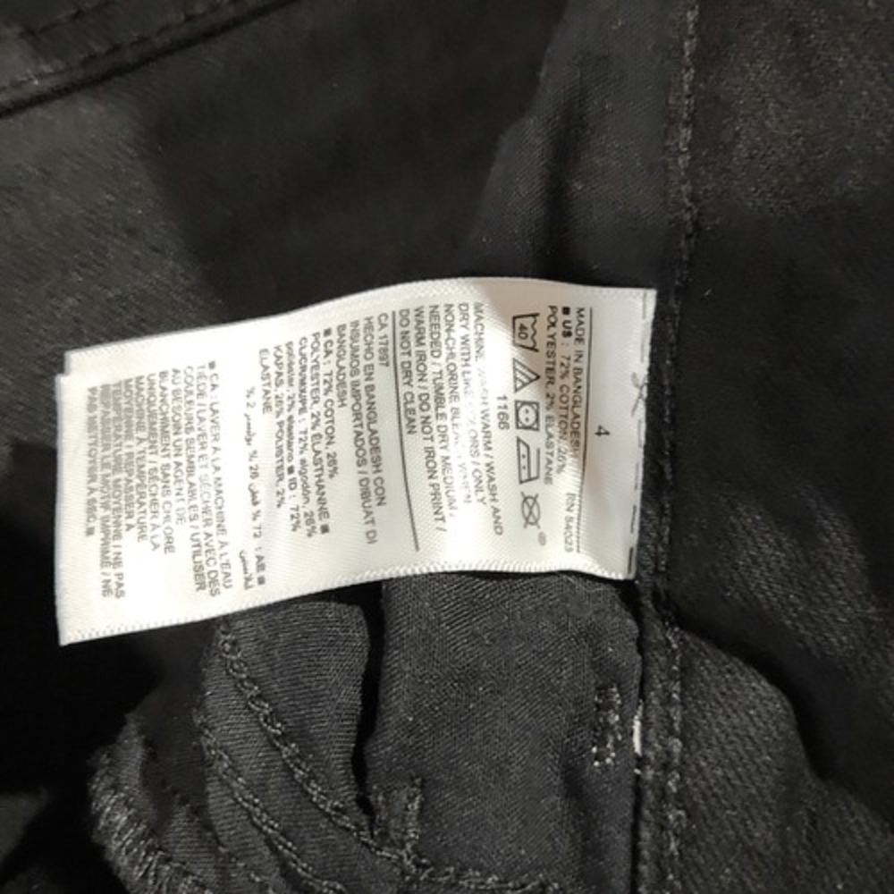 Old Navy -34 Mid-Rise Pop Icon Black Ripped Skinny Jeans 4 - Picture 5 of 9